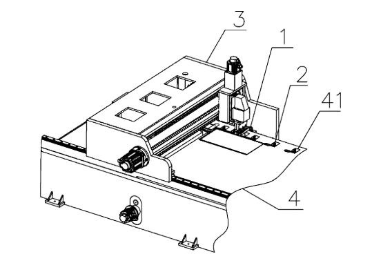 龍門式金屬薄板刨槽機側邊壓緊結構圖